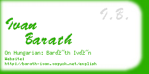 ivan barath business card